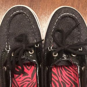 Sperry Top Sider Black and Silver Size 5